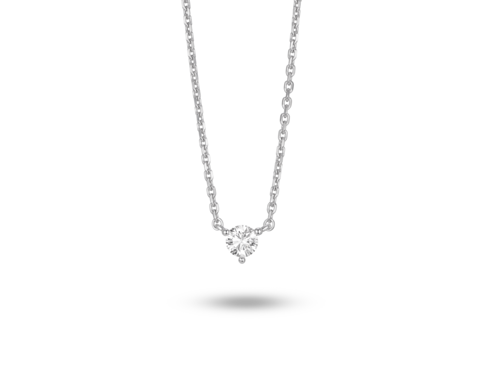 Lab-Grown Diamond ⅐ct. Mini Round Brilliant Pendant | White - Image 4