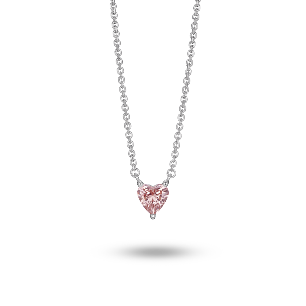 Lab-Grown Diamond ¼ct. Mini Heart Pendant | Pink