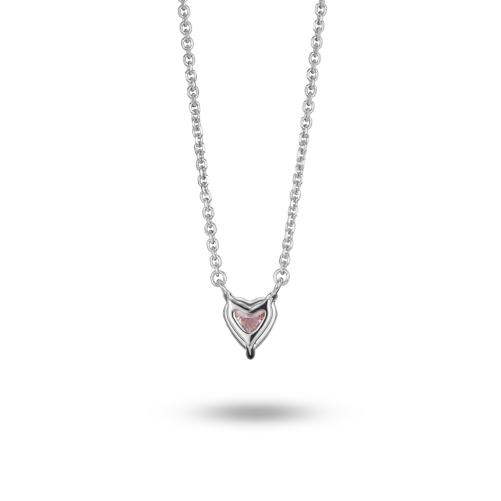 Lab-Grown Diamond ¼ct. Mini Heart Pendant | Pink - Image 4
