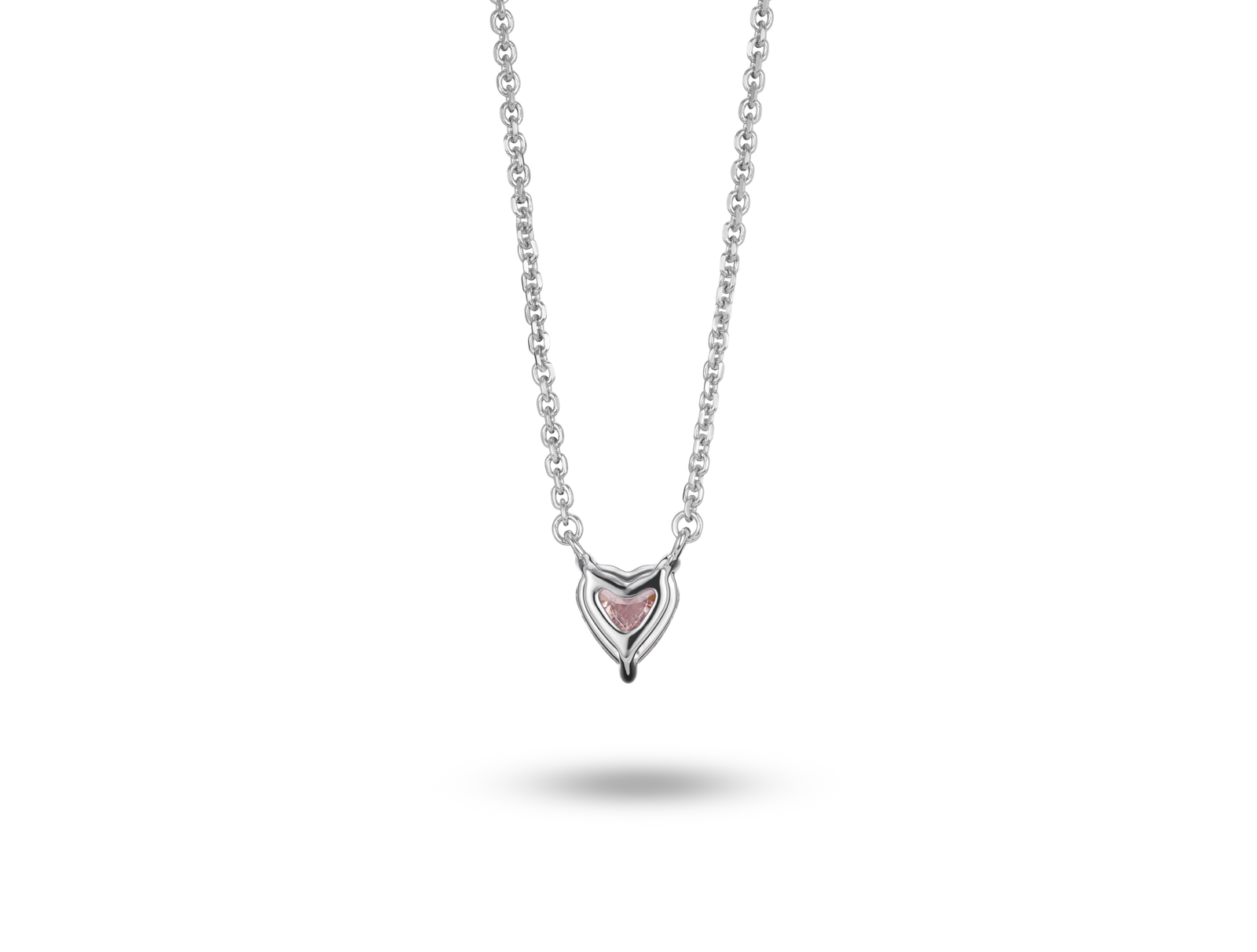 Lab-Grown Diamond ¼ct. Mini Heart Pendant | Pink - Image 3