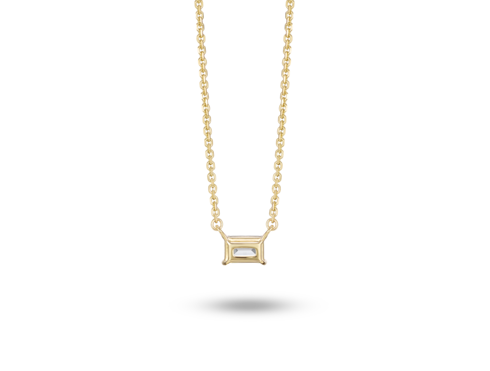 Lab-Grown Diamond ¼ct. Mini Baguette Pendant | White - Image 4