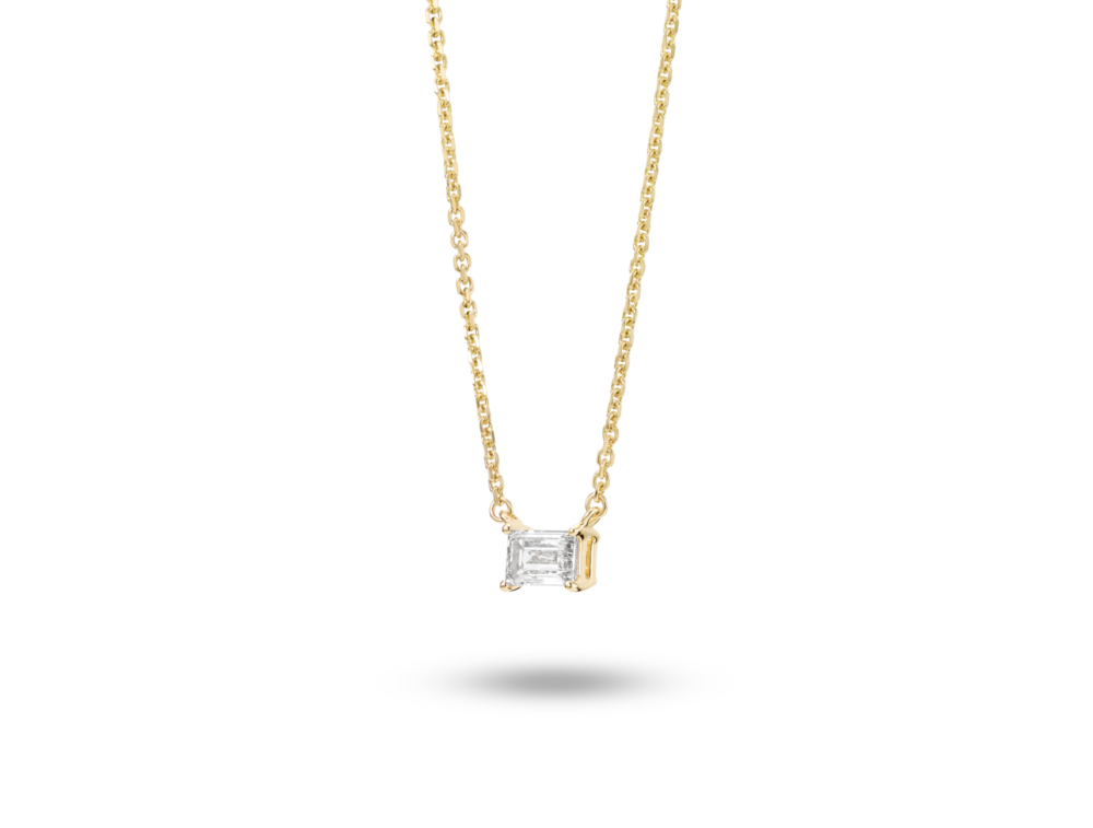 Lab-Grown Diamond ¼ct. Mini Baguette Pendant | White - Image 3