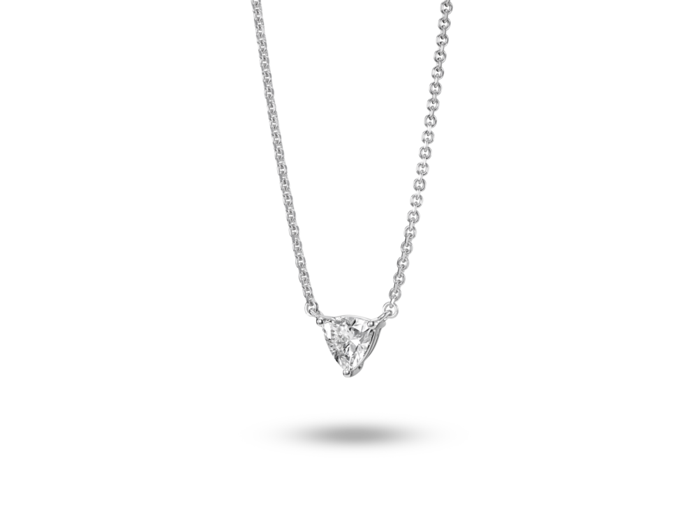 Lab-Grown Diamond ¼ct. Mini Trillion Pendant | White - Image 3
