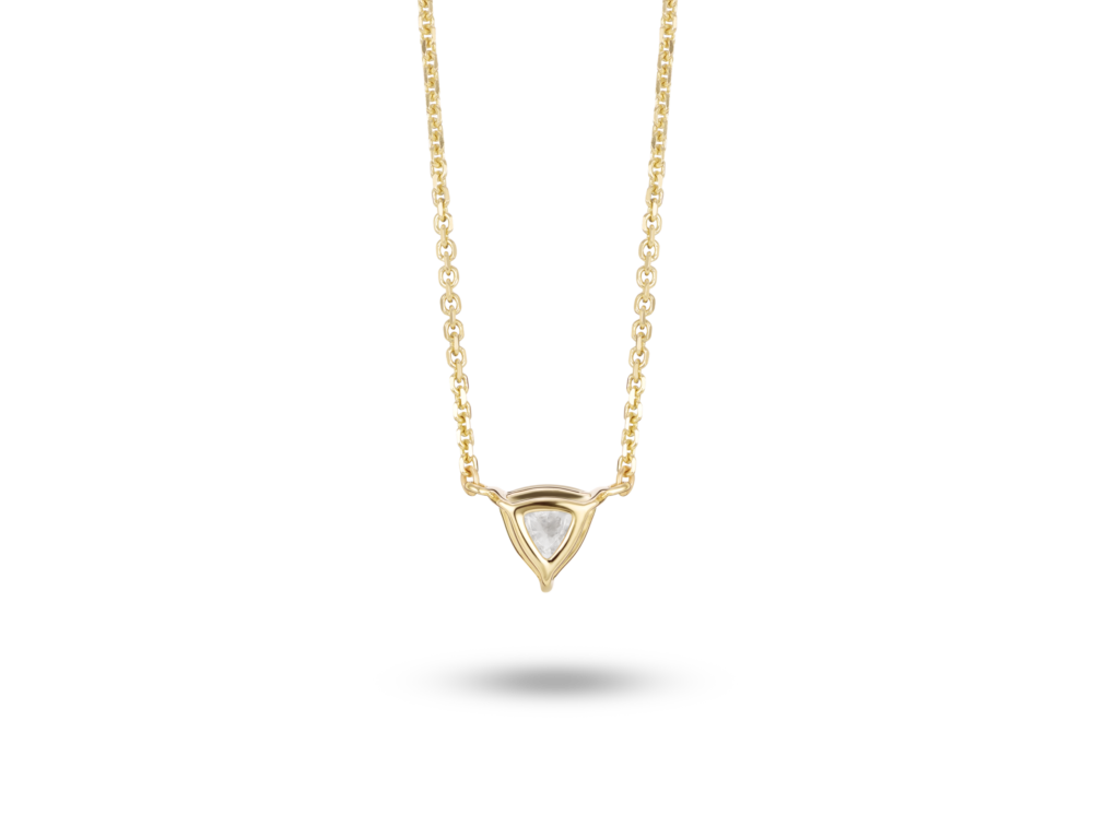 Lab-Grown Diamond ¼ct. Mini Trillion Pendant | White - Image 8