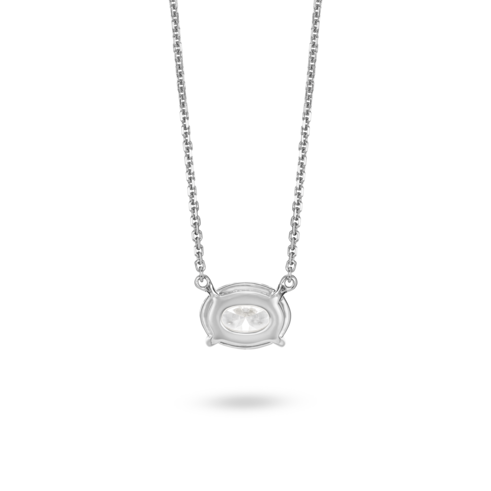 Lab-Grown Diamond 1ct. Oval Cut Pendant | White - Image 2