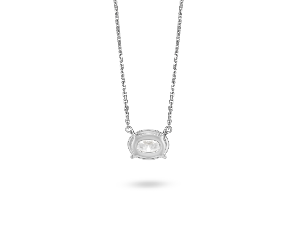 Lab-Grown Diamond 1ct. Oval Cut Pendant | White - Image 2