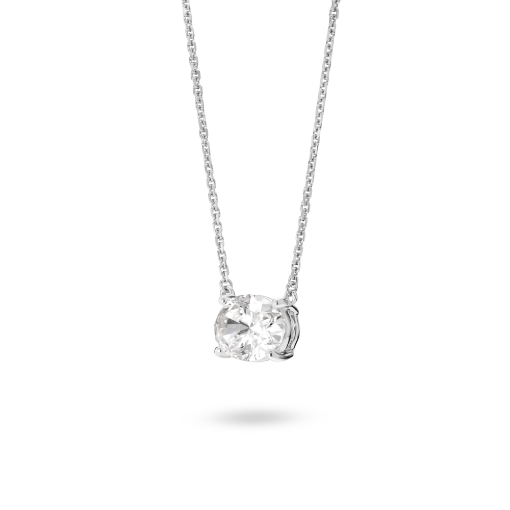 Lab-Grown Diamond 1ct. Oval Cut Pendant | White - Image 3