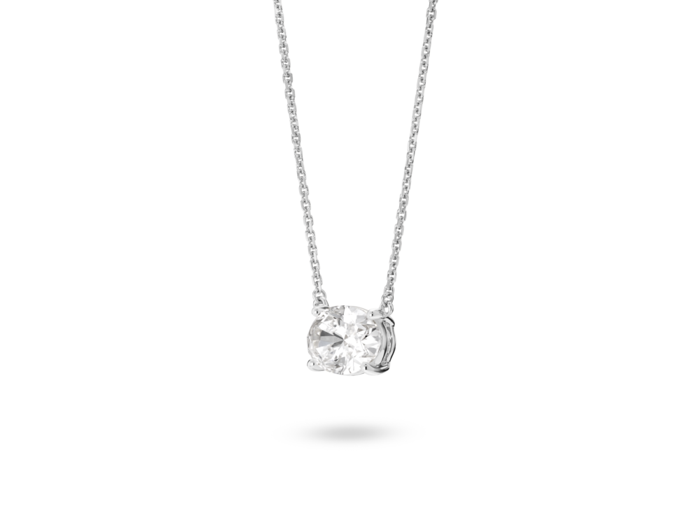 Lab-Grown Diamond 1ct. Oval Cut Pendant | White - Image 3