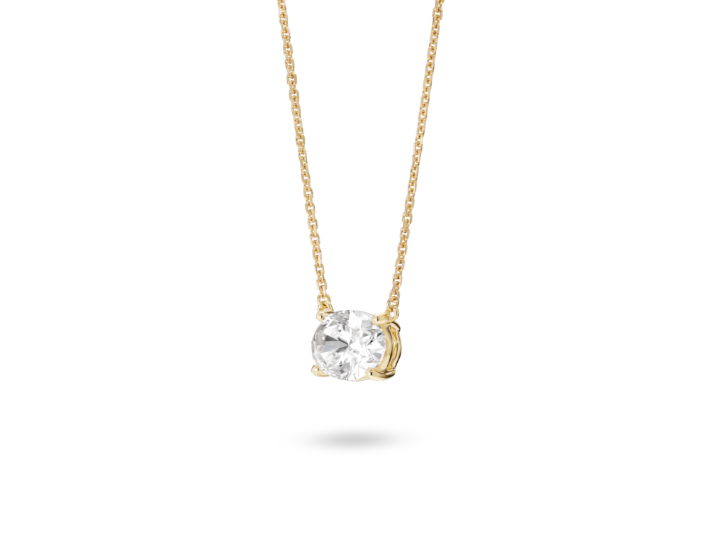 Lab-Grown Diamond 1ct. Oval Cut Pendant | White - Image 6