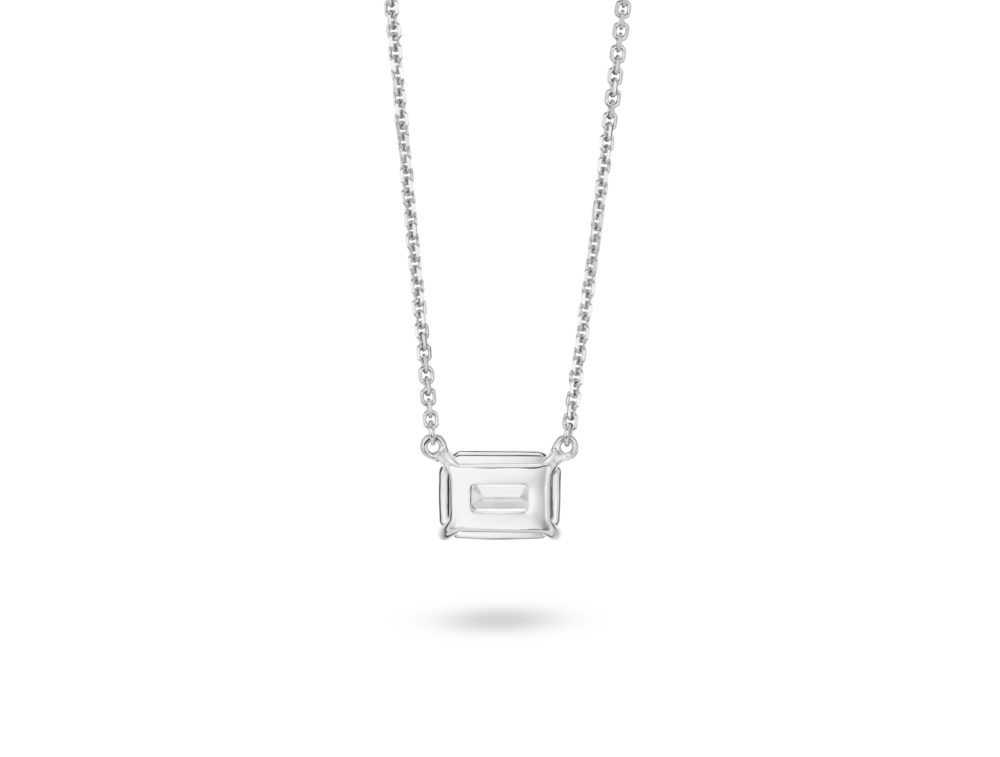 Lab-Grown Diamond 1ct. Emerald Cut Pendant | White - Image 2
