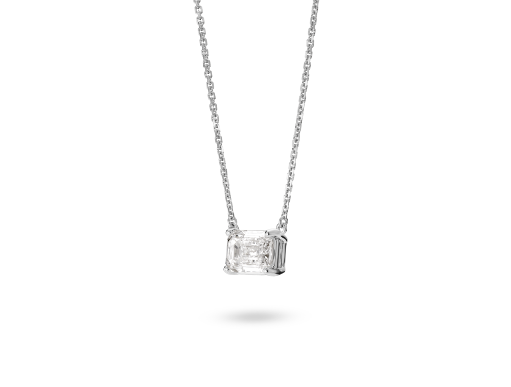 Lab-Grown Diamond 1ct. Emerald Cut Pendant | White - Image 6