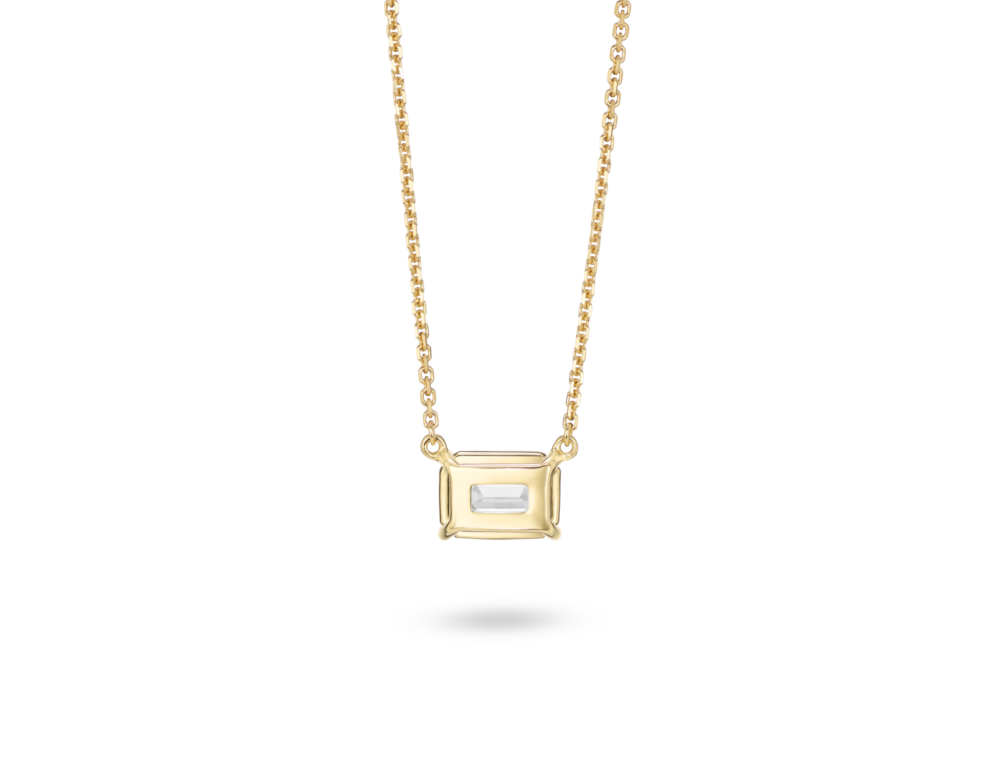 Lab-Grown Diamond 1ct. Emerald Cut Pendant | White - Image 3