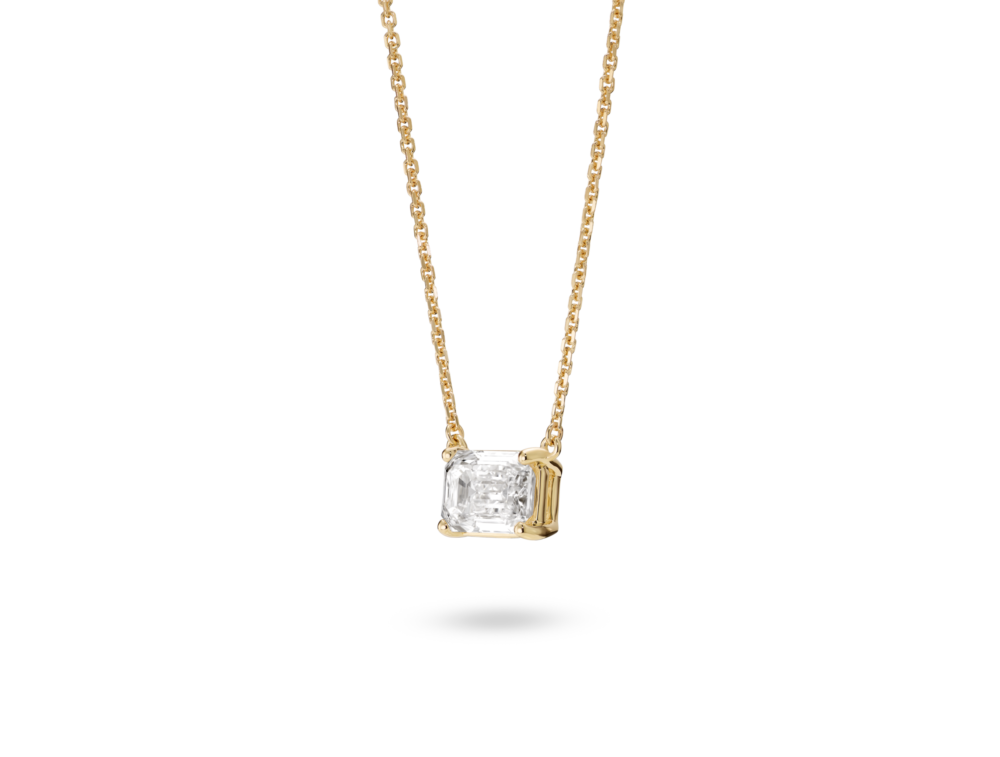 Lab-Grown Diamond 1ct. Emerald Cut Pendant | White - Image 4