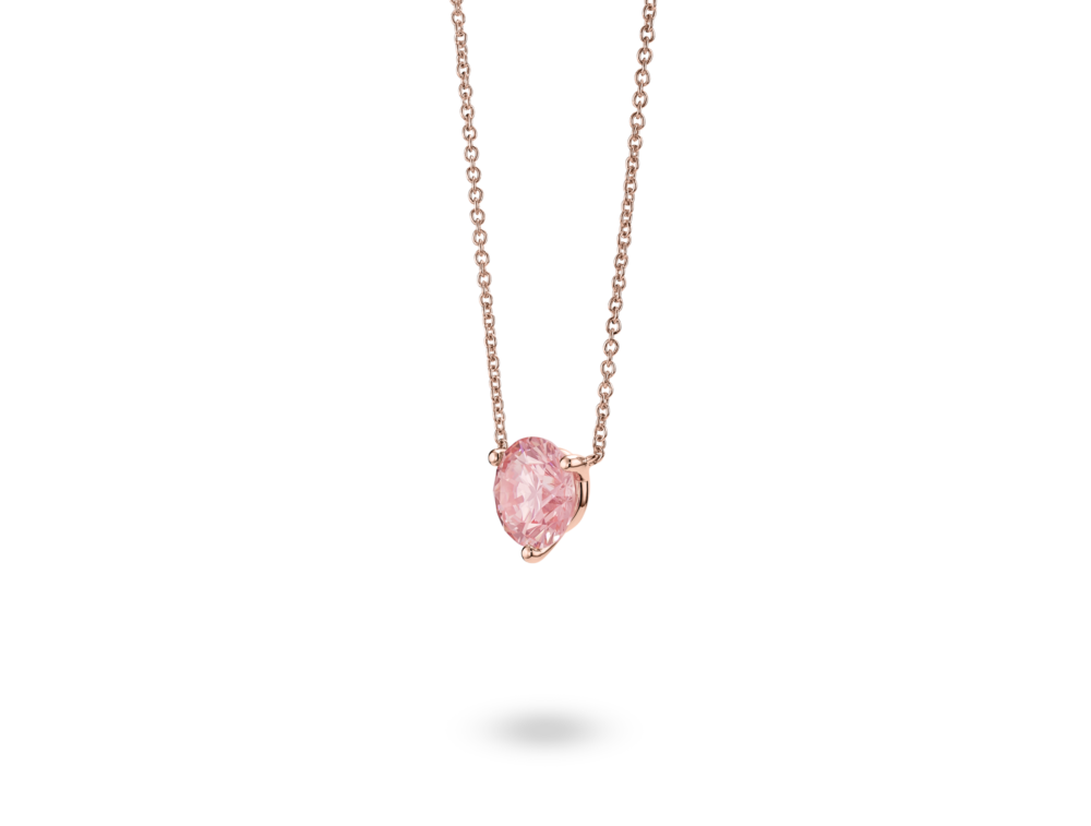 Lab-Grown Diamond 1½ct. Round Brilliant Solitaire Pendant | Pink - Image 2