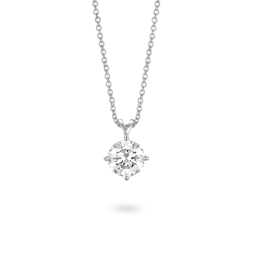 Finest Lab-Grown Diamond 2ct. Round Brilliant Solitaire Pendant | White - Image 3