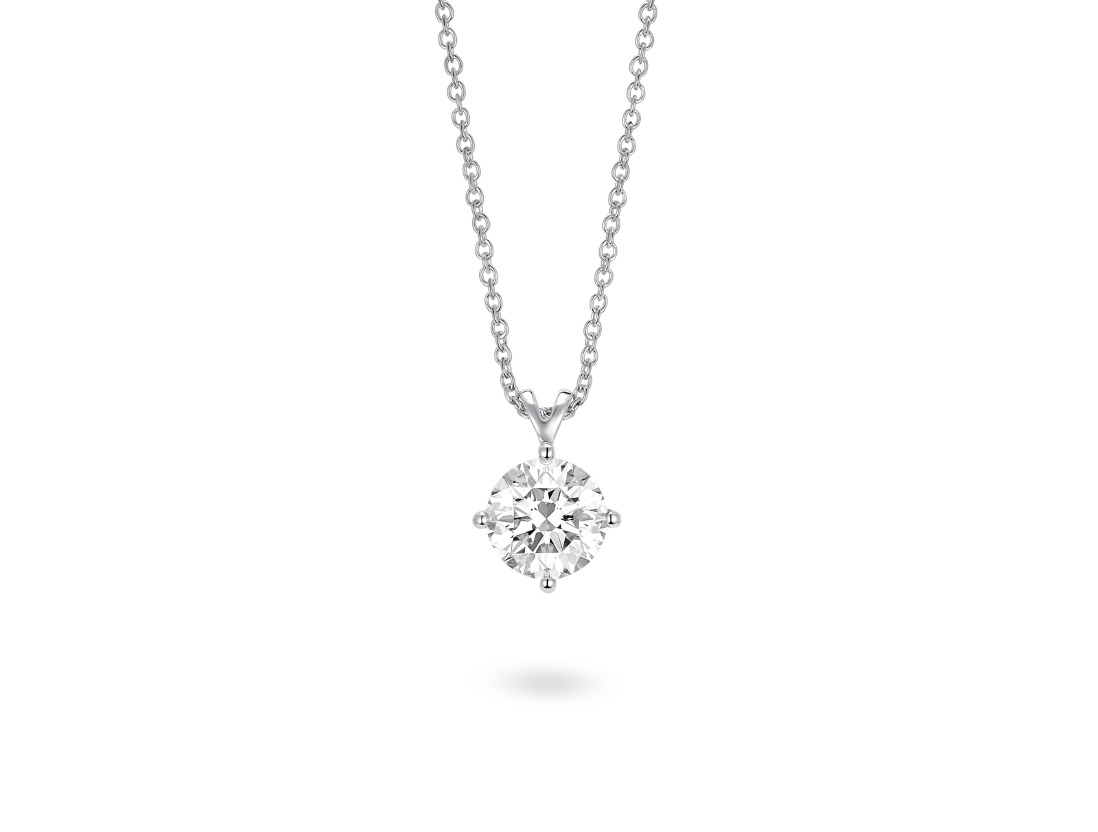 Finest Lab-Grown Diamond 2ct. Round Brilliant Solitaire Pendant | White - Image 3