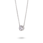 Lab-Grown Diamond 1ct. Cushion Cut 14k Gold Pendant | White
