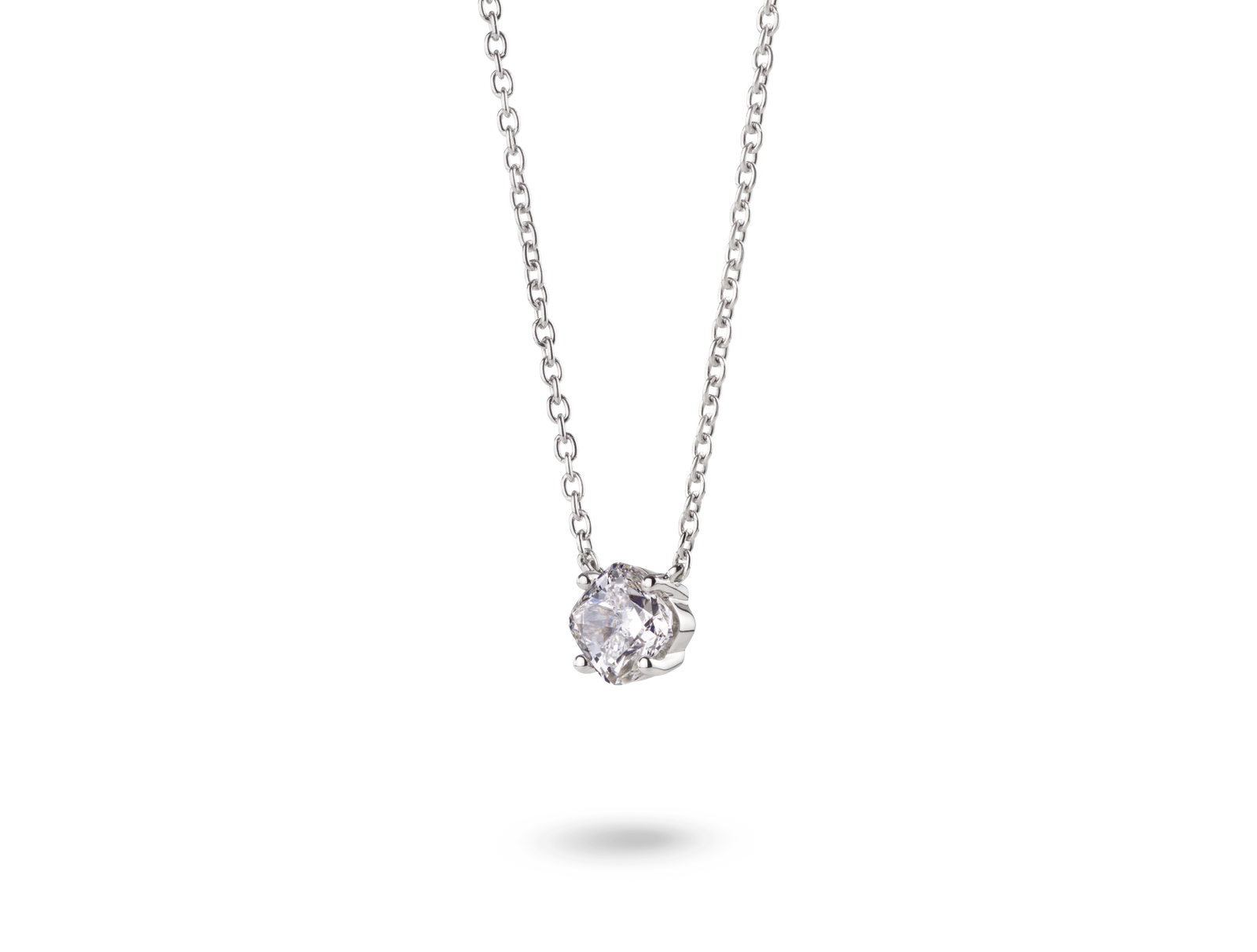 Lab-Grown Diamond 1ct. Cushion Cut 14k Gold Pendant | White