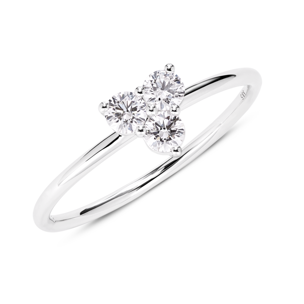 Lab-Grown Diamond ³⁄₁₀ct. tw. Mini Trio Round Brilliant Ring | White - Image 3