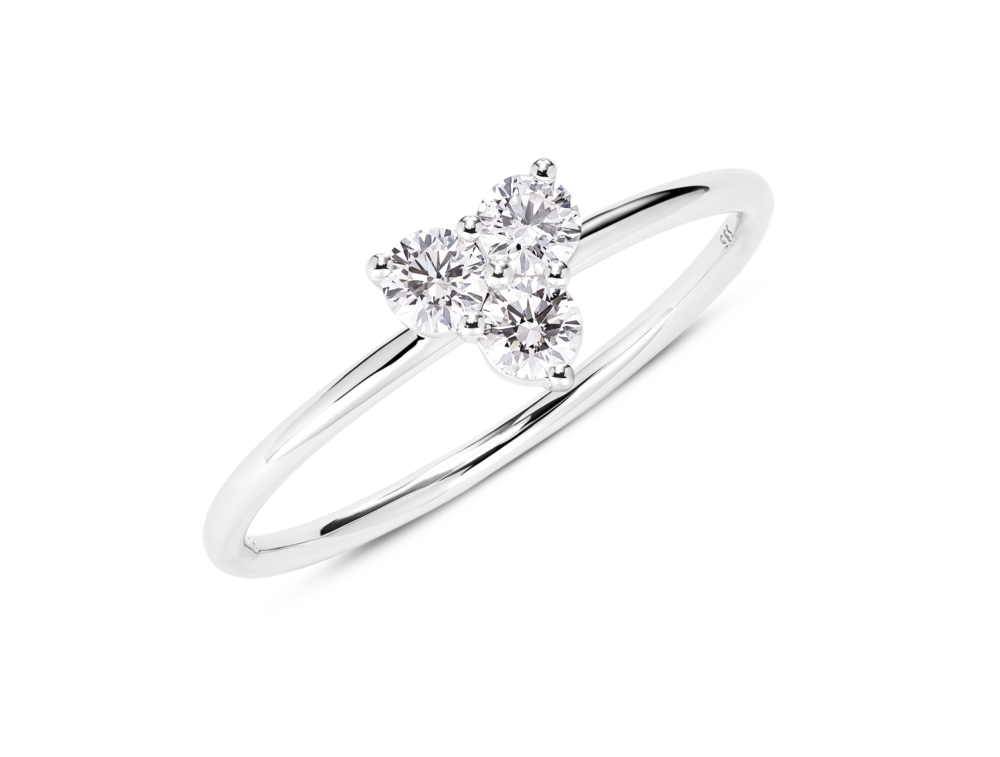 Lab-Grown Diamond ³⁄₁₀ct. tw. Mini Trio Round Brilliant Ring | White - Image 3