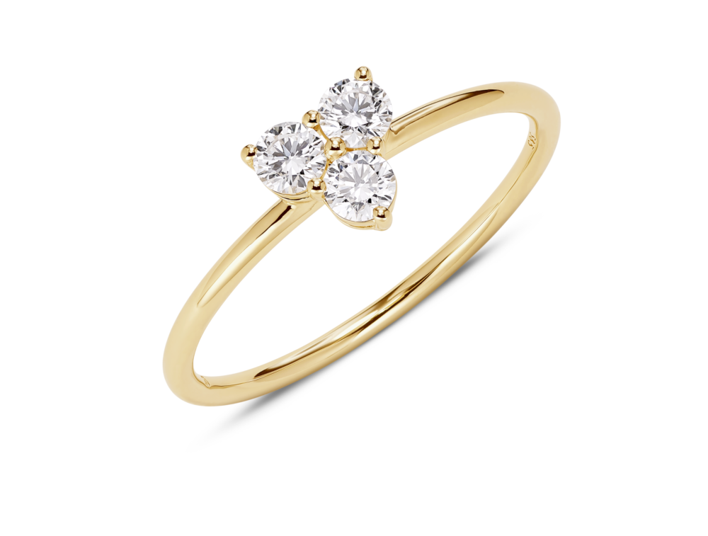 Lab-Grown Diamond ³⁄₁₀ct. tw. Mini Trio Round Brilliant Ring | White - Image 3