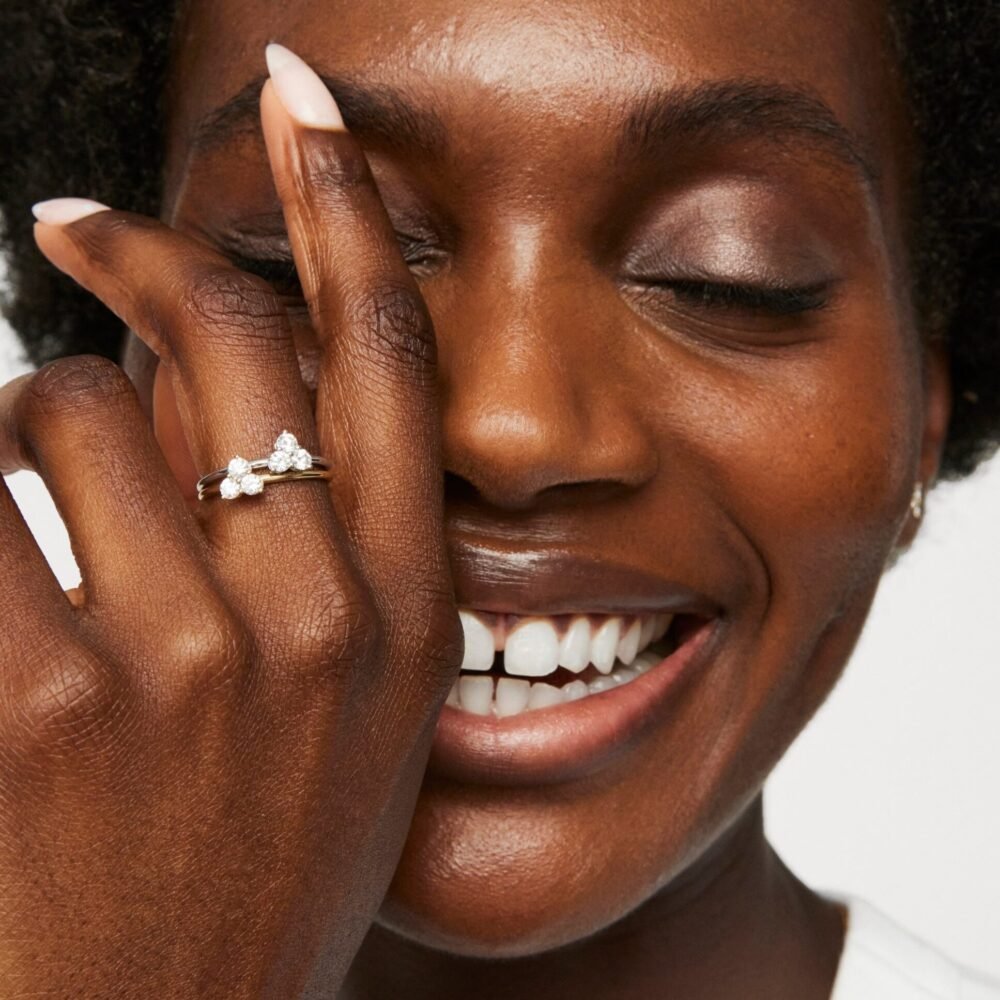 Lab-Grown Diamond ³⁄₁₀ct. tw. Mini Trio Round Brilliant Ring | White - Image 5
