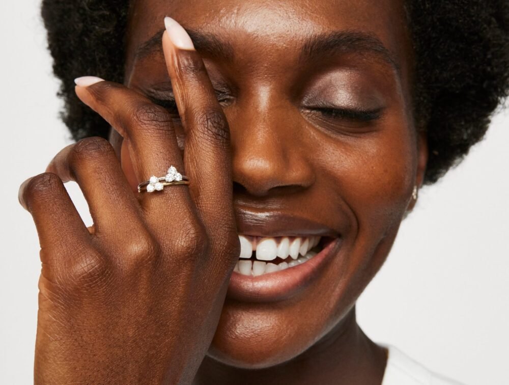 Lab-Grown Diamond ³⁄₁₀ct. tw. Mini Trio Round Brilliant Ring | White - Image 5