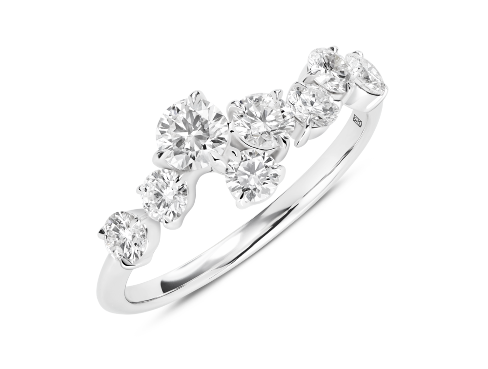Lab-Grown Diamond 1ct. tw. Round Brilliant Constellation Ring | White - Image 2