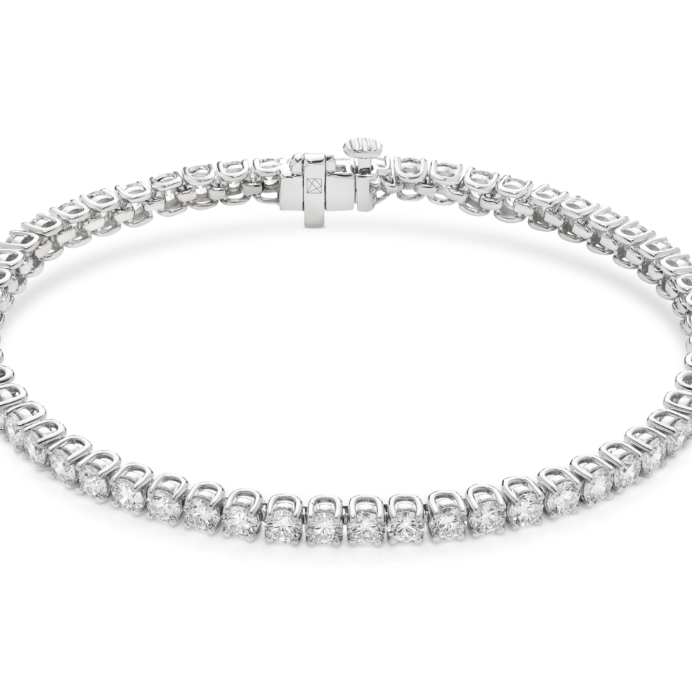 Lab-Grown Diamond Small Tennis Bracelet - E/F color, 6.5" length | White - Image 4