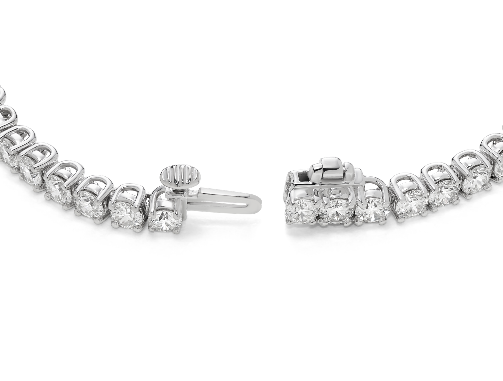 Lab-Grown Diamond Small Tennis Bracelet - E/F color, 7" length | White - Image 2