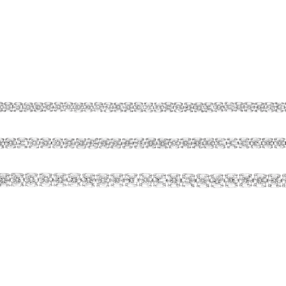 Lab-Grown Diamond Medium Tennis Bracelet - G/H color, 7" length | White - Image 5