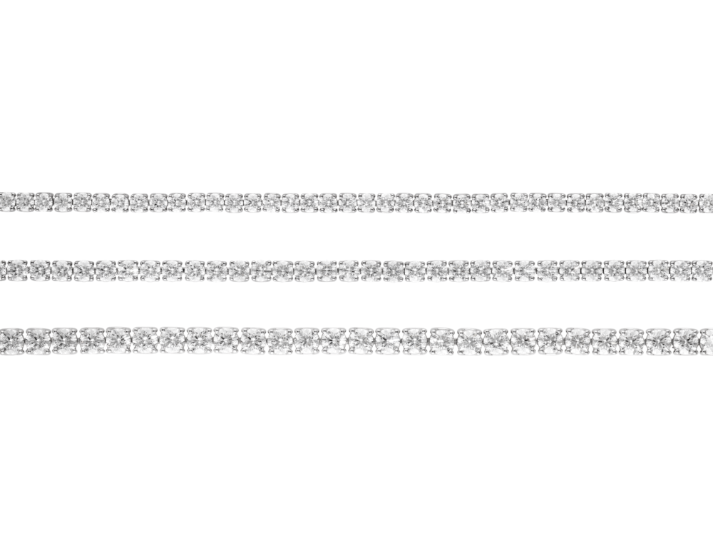 Lab-Grown Diamond Small Tennis Bracelet - E/F color, 7" length | White - Image 5