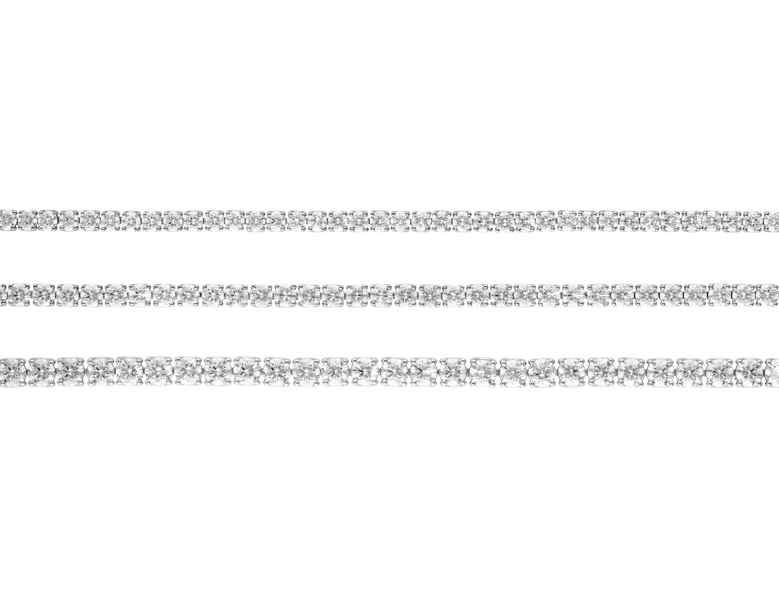 Lab-Grown Diamond Small Tennis Bracelet - E/F color, 7" length | White - Image 4