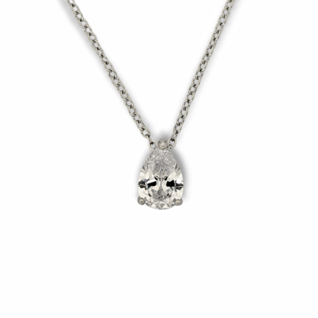 Kaeloria Pear Shape CZ Pendant Necklace | Teardrop Elegant Jewelry