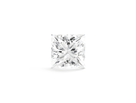 Top view of Kaelora Jewelst™ white 2 carat princess cut diamond