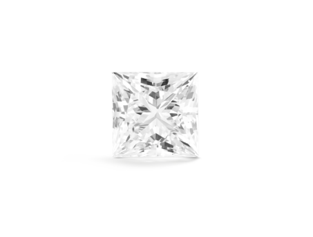 Top view of Kaelora Jewelst™ white 2.5 carat princess cut diamond
