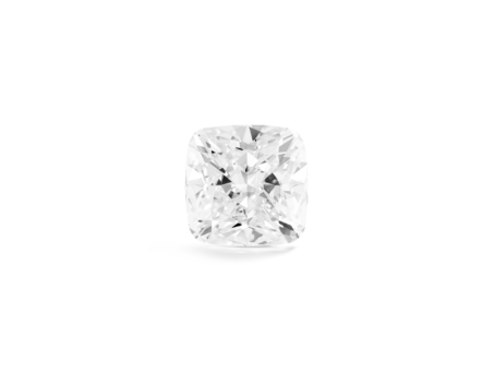 Top view of Kaelora Jewelst™ white 2 carat cushion cut diamond