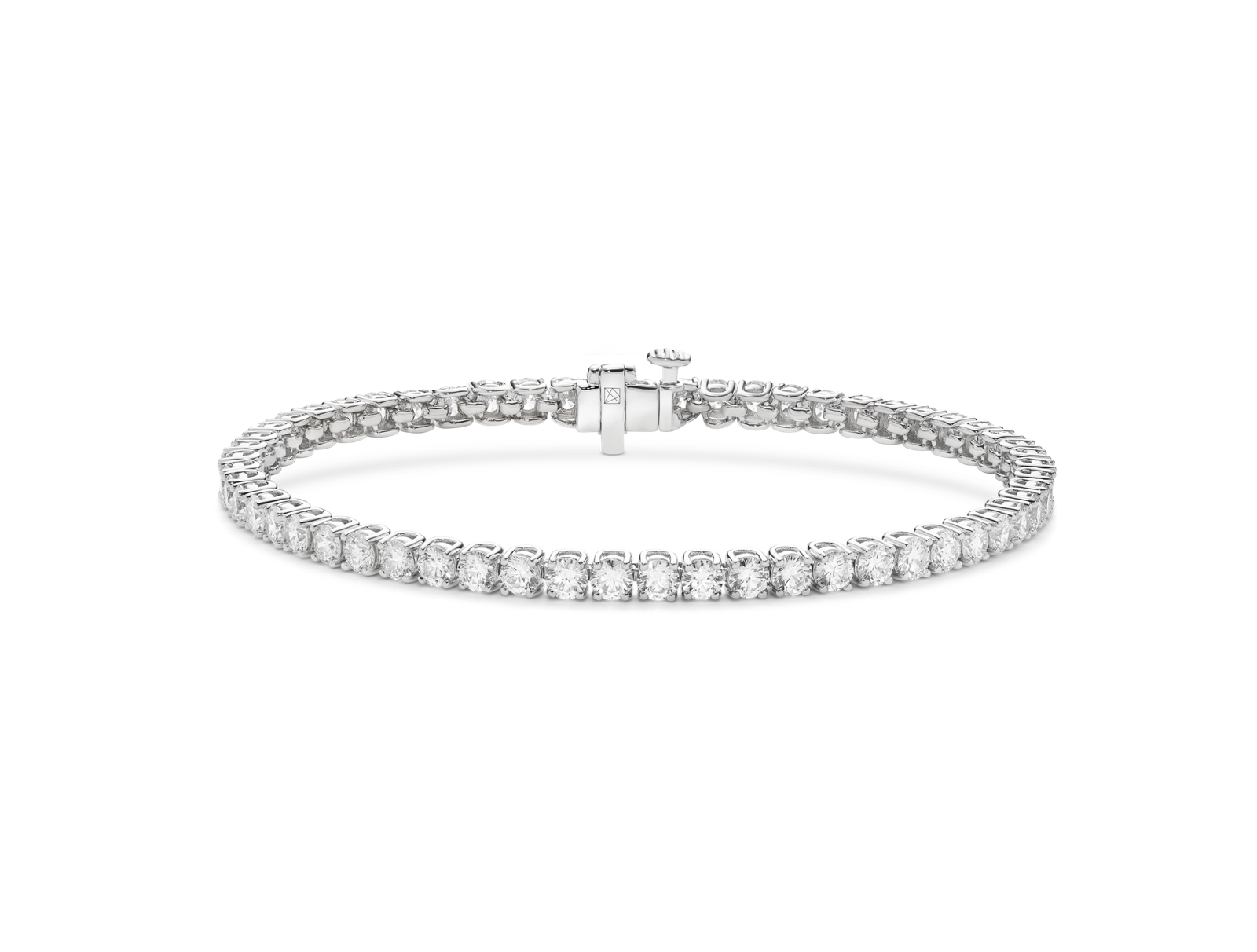 Lab-Grown Diamond Small Tennis Bracelet - G/H color, 7" length | White - Image 6