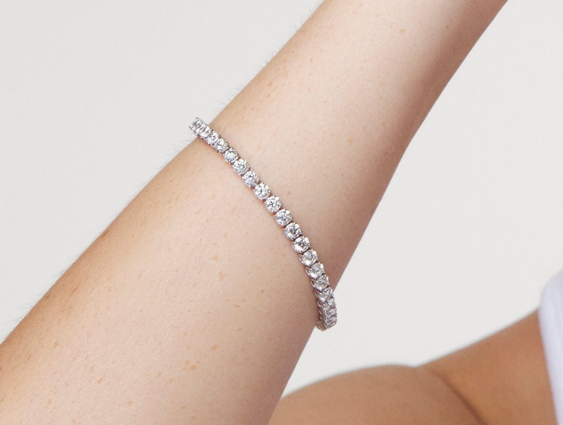 Lab-Grown Diamond Medium Tennis Bracelet - G/H color, 6.5" length | White - Image 6
