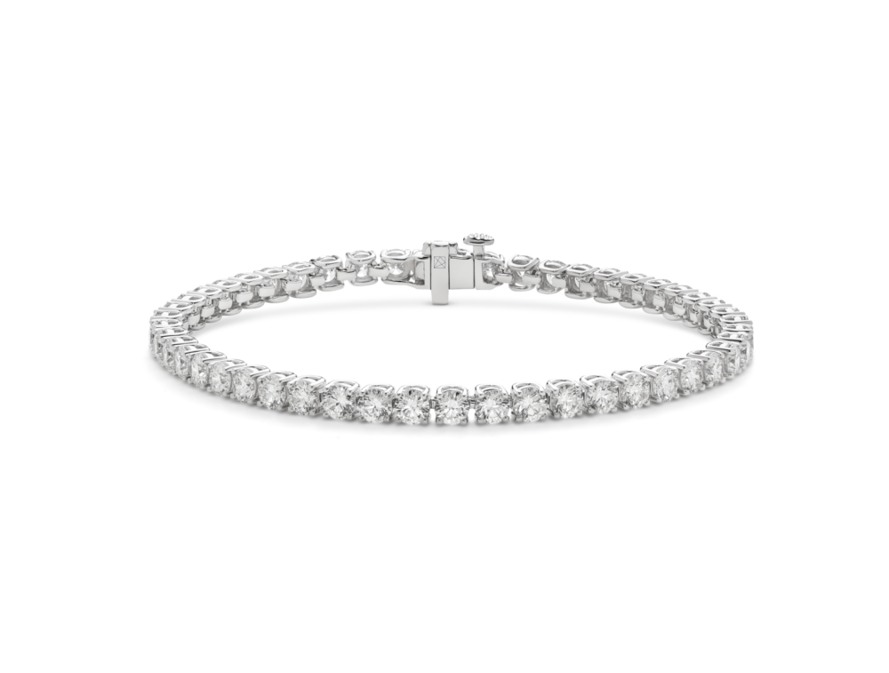 Lab-Grown Diamond Medium Tennis Bracelet - G/H color, 7" length | White - Image 7
