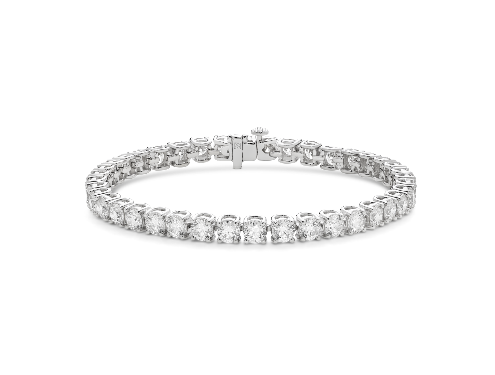Lab-Grown Diamond Large Tennis Bracelet - G/H color, 7" length | White - Image 7