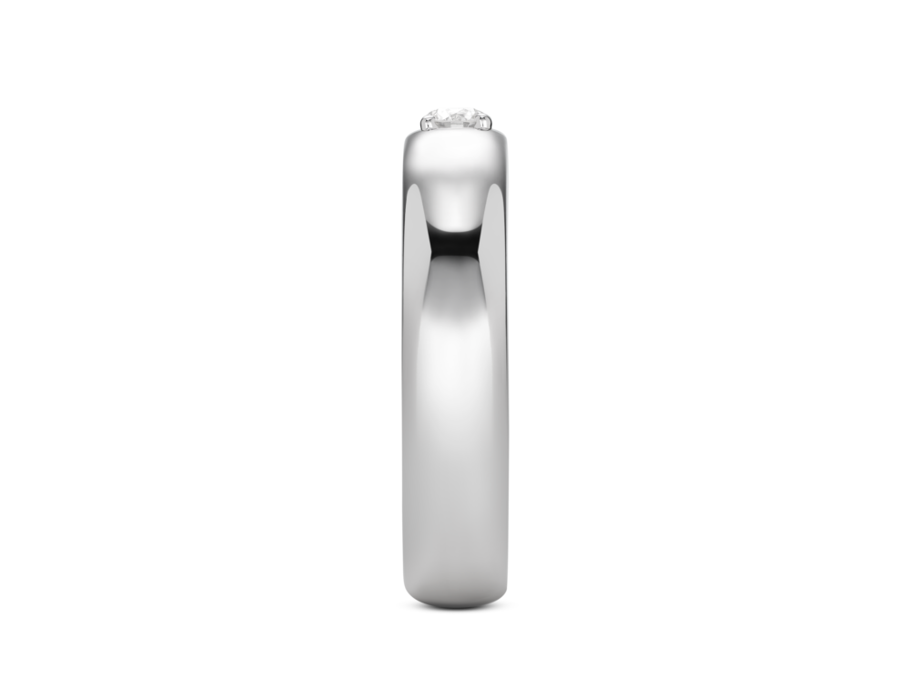 Lab-Grown Diamond ⅒ct. Modern Inset Stacking Ring | White - Image 3