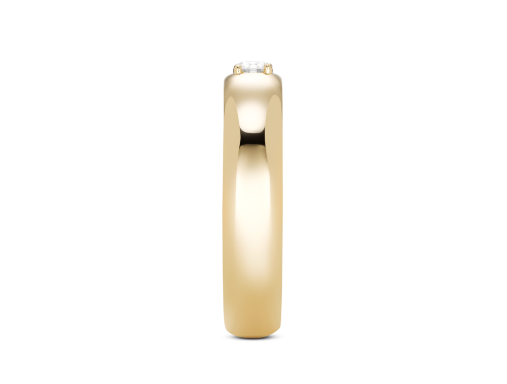Lab-Grown Diamond ⅒ct. Modern Inset Stacking Ring | White - Image 6