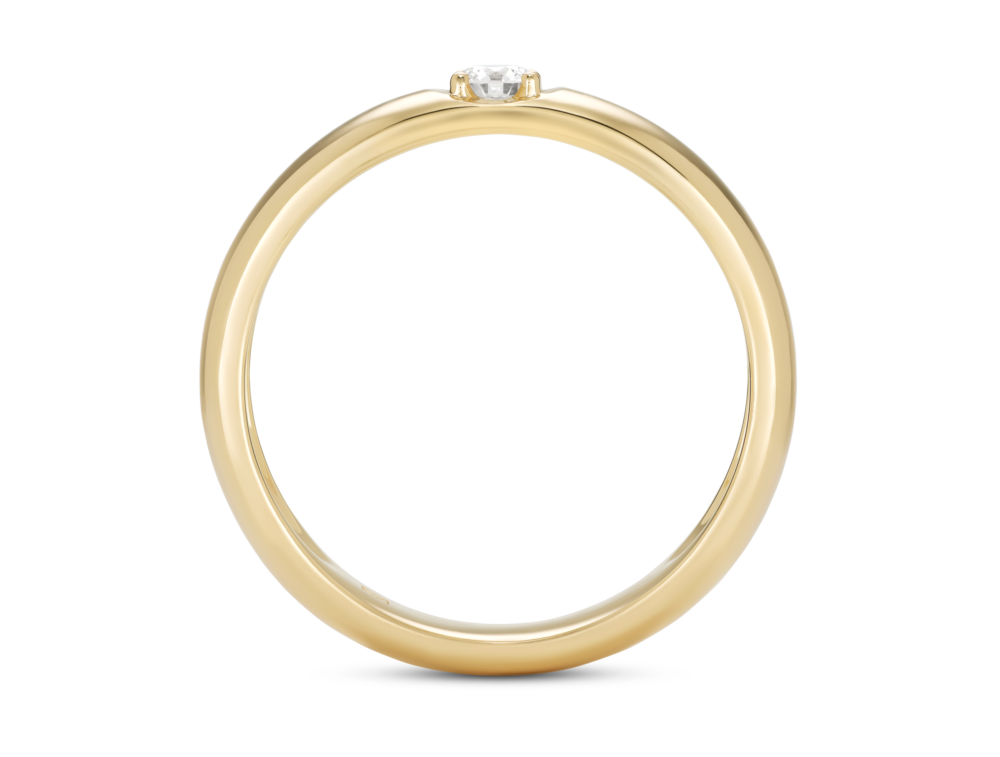 Lab-Grown Diamond ⅒ct. Modern Inset Stacking Ring | White - Image 7