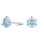 Lab-Grown Diamond 1½ct. tw. Round Brilliant Solitaire 14k Gold Studs | Blue