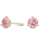 Lab-Grown Diamond 1½ct. tw. Round Brilliant Solitaire 14k Gold Studs | Pink