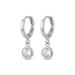 Kaeloria Hoop Earrings Round hanging design  | 18K Gold Plated  Anti-Tarnish White