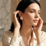 Kaeloria Flower Pearl Stud Earrings  | 18K Gold Plated | Anti-Tarnish
