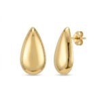 Kaeloria Teardrop Stud Earrings | 18K Gold Plated Stainless Steel | Anti-Tarnish | Minimalist Drop Earrings for Women