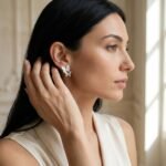 Kaeloria Dual Butterfly Stud Earrings | Silver Plated Stainless Steel | Crystal & Enamel Butterfly Earrings | Anti-Tarnish | Elegant Fashion Jewelry